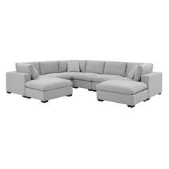 Thomasville Grey Fabric 8 Piece Modular Sofa