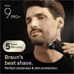 Braun Shavers Series 9 Pro+ Electric Shaver for Men, Wet & Dry Electric Razor, 5+1 Ultra Thin Precision Blades, Pro Sensoadapt, 6 in 1 Smartcare Center, 60 Min Runtime, 9665CCE Graphite
