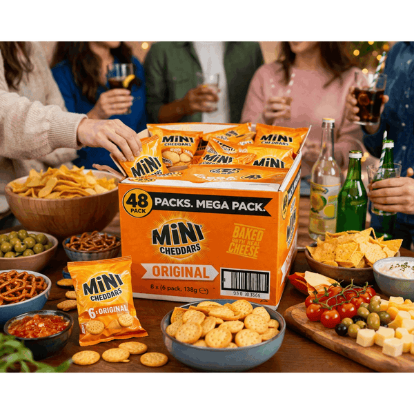 Jacob'S Mini Cheddar'S Original, with Real Cheese Snack Biscuits Crackers 8 x 6 Pack of 138g Each