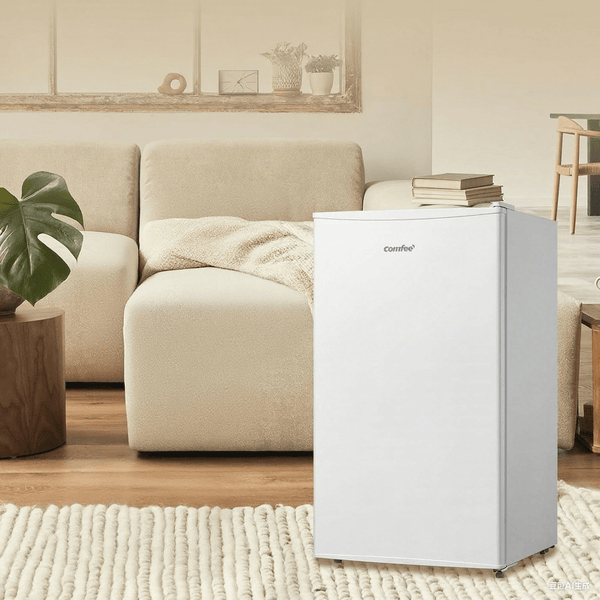 COMFEE' 60 Litre Freestanding Under Counter Freezer with 4-Star Freezer Drawer - Reversible Door & Precision Thermostat Control - Ideal Compact Storage for Small Kitchens (Energy E, White)