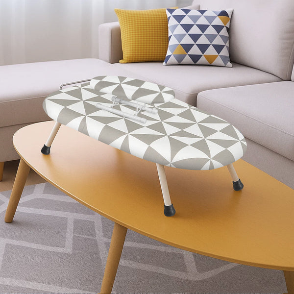 1pc Compact Folding Ironing Board with Pink Floral Pattern - Space-Saving, Easy Storage, Multi-Use Design for Home Use, Durable Plastic Material, Ironing Boards