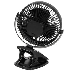 Desk fan with clip, rechargeable, 15.5 cm, 360° rotation, USB-C, Adler