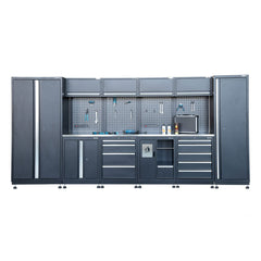 Hilka Garage Industrial 15 pc Modular Cabinet Set