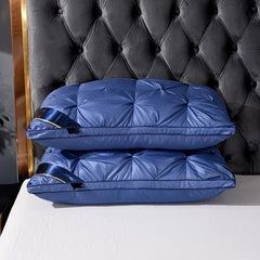 Set of 2 Pillows Designed for Sleep, Neck Support Pillow Cores, Luxurious Sleeping Pillows, Offering Balanced Support Ideal for Side, Back, And Stomach Sleepers. Part of a Hotel Collection, They Come in Vacuum-Sealed Packaging, Perfect for Home And Hotel
