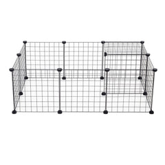 Pet Playpen Metal Wire Fence 12 Panel Enclosure Indoor Outdoor Guinea Pig Rabbit Small Animals Cage, Dog Playpen, Cat Playpen, Small Animal Playpen, Pet Playpen, Dog Fence for Puppy, Rabbit, Kitten, Hamster, Guinea Pig, Turtle, Hedgehog, 24 Plastic Buckle