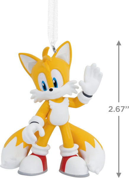 Hallmark Tails Hanging Ornament, Sonic the Hedgehog Tree Decoration, Resin, Gifts for Christmas