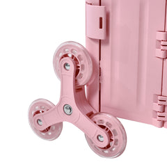 Folding Cargo Basket, Multifunctional Cart, Push Cabinet, Food Moving Cart, Shopping Cart with Lid, Portable Rolling Cargo Box Push Cart Shopping Cart Foldable Toolbox with Adjustable Telescopic Aluminum Handle, 8 Swivel Wheels for Grocery, Shopping, Offi