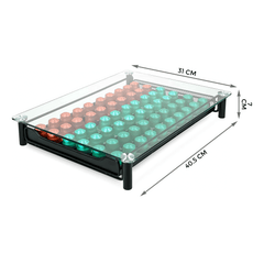 60 Nespresso Compatible Coffee Pod Drawer Glass Transparent Storage Compatible Tray Dispenser Holder for Capsules, Pods