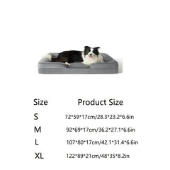 Orthopedic Extra for Large Dog Bed (XXL) - Thick Cushioned Dog Sofa Bed with Non-Slip Base, Heavy-Duty Pet Mattress for Large Dogs, Easy Assembly, Ideal for Indoor/Outdoor Use - Compatible with Small, Medium, And for Large Breeds
