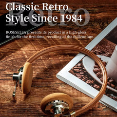 Distant Mountain Retro over Ear Hifi Headsets OOTD Vintage Metal Wired Headphones with MMCX 3.5Mm Plug