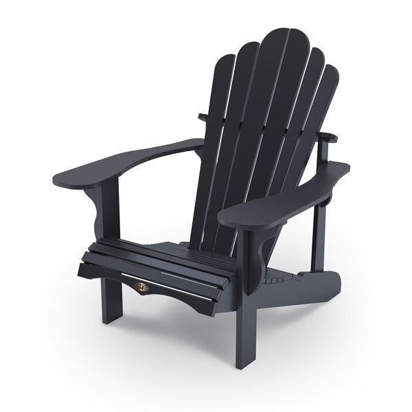 Leisure Line Adirondack Faux Wood Garden Chair in Black