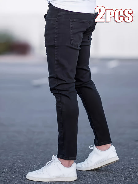 Two-Pack Men's Stylish Slim-Fit Jeans