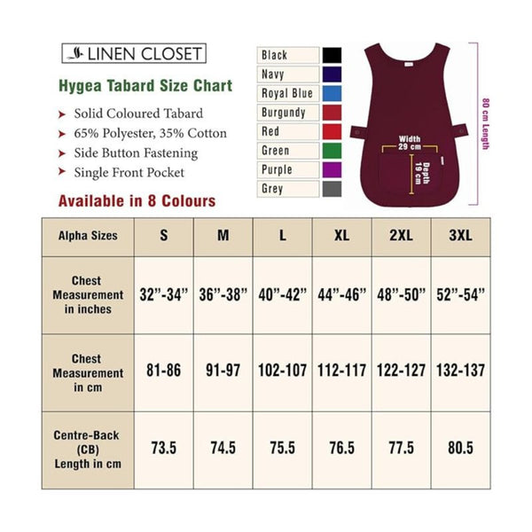 Pack Of 2 Self Tabard Apron in eight different colours | Aprons for Men, Women, and Ladies | Professional Cooking Aprons with 2 Pockets | Adjustable Kitchen Apron for Baking, BBQ, Grilling, Gardening, Crafting, Cleaning, Painting, Barista, Restaurant Work