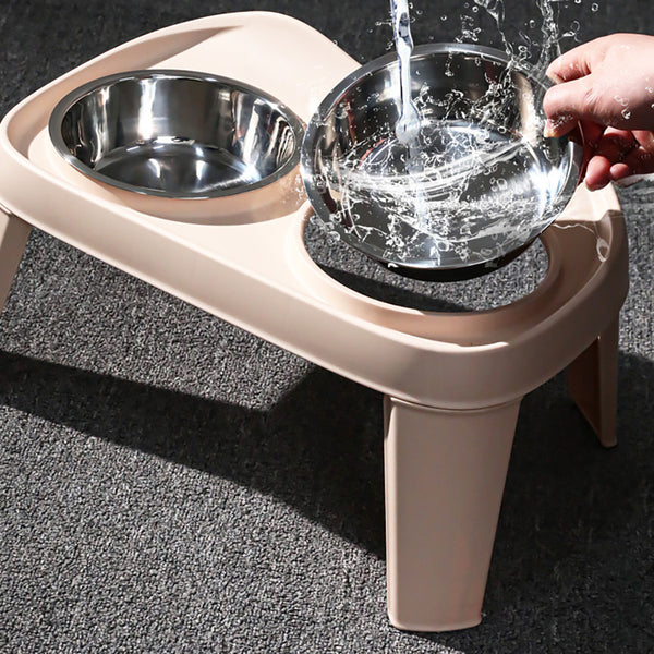 Dog Bowls with Stand, Adjustable Raised Dog Bowl for Large Dogs, Dog Feeding Station with 2 Stainless Steel Dog Bowls, Non-Slip elevated dog bowls