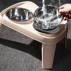 Dog Bowls with Stand, Adjustable Raised Dog Bowl for Large Dogs, Dog Feeding Station with 2 Stainless Steel Dog Bowls, Non-Slip elevated dog bowls