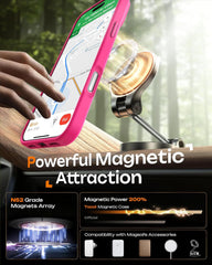 TOCOL Magnetic for Iphone 17 Pro Max Case 6.9-Inch, Compatible with Magsafe, Full Camera Protection, Built-In Magnetic Ring, Drop Protection Shockproof Translucent Matte Phone Cover