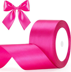 G2PLUS White Stain Ribbons - 22M Thick Fabric Gift Wrap Ribbons for Crafting, Wedding & Valentine'S Day Decoration