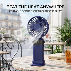 Smart LED Digital Cooling Fan with Temperature Display, Adjustable Modes & Timer, Portable Desktop Fan for Home, Office & Bedroom