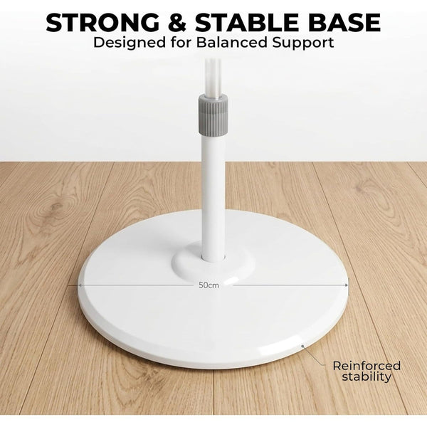 16 Inch Pedestal Fan with Oscillation, 3 Speed Settings, Adjustable Height & Tilt, Floor Standing Fan for Home & Office