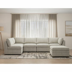 Thomasville Tisdale Taupe 6 Piece Modular Fabric Sofa
