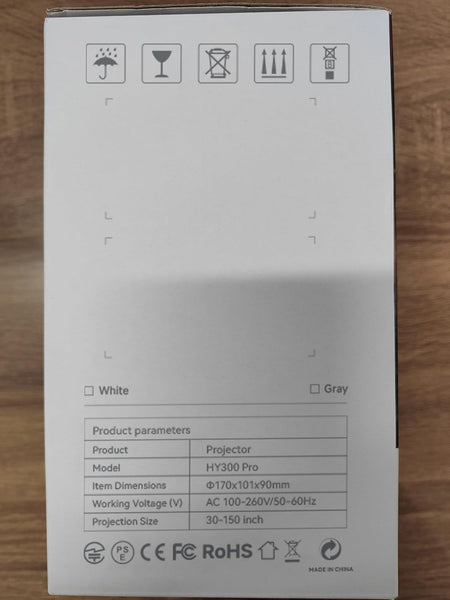 Mini Projector, Polocsh Projector Wifi6 and BT5.2, Portable Projektor 4K Support with Android 11.0, 180° Rotatable, Auto Keystone, 130″ Display and 50% Zoom,Outdoor Projector 2025 Upgrade, Steelgrey