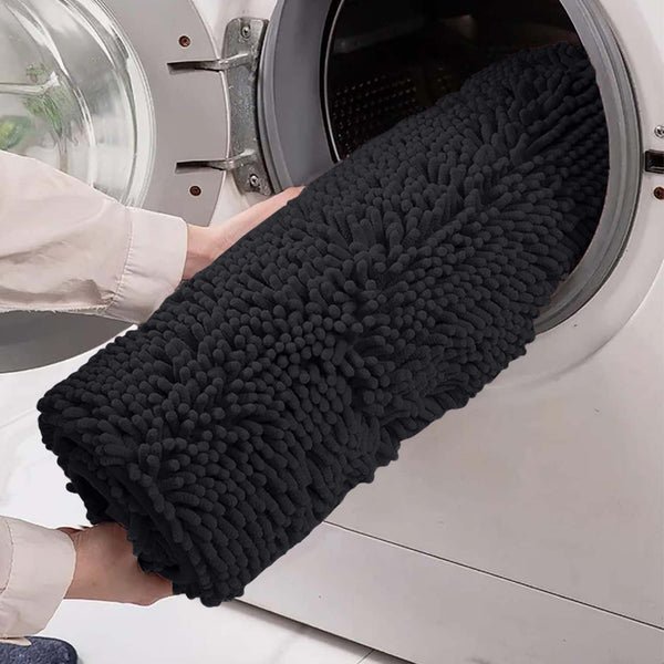 1pc Soft Chenille Bath Mat – Durable Chenille Rug with Non-Slip Backing, Stylish Bathroom Rug, Machine Washable Bath Mat, Non-Slip Area Rug for Shower Room & Home Use