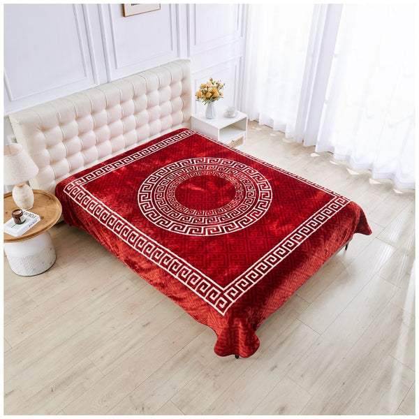 4B - Apollo Greek Throws - Greek Key Pattern Throw Blanket – Soft, Lightweight & Decorative Sofa Throw – Elegant Design for Bedroom, Couch & Living Room Decor