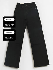 【Tall】KatchMe Women's Wide Leg Jeans - Mid Rise Relaxed Fit Denim Pants, Soft Stretch Comfortable Trousers for Fall & Winter, Streetwear Casual Bottoms