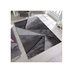 Luxury Soft Shaggy Area Rug – Modern Non-Shedding Geometric Triangles Design, High-Pile Plush Living Room Carpets, Large Thick Rug for Bedroom, Kitchen, Lounge & Home Décor – Contemporary Floor Rug & Mats