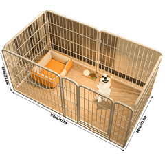 Dog Pen, 6-Panel Puppy Pen with Door, High 60Cm Indoor/Outdoor Dog Playpen, Portable Detachable Pet Run Enclosures for Puppies, Cats, Rabbits And Other Animals
