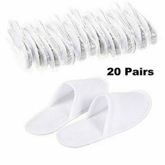 20Pairs Disposable Terry Cloth Slippers for Spa, Hotel, and Guest Use Office & School Supplies