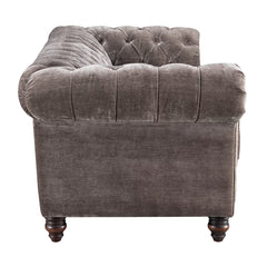 Allington 2 Seater Grey Fabric Chesterfield Sofa