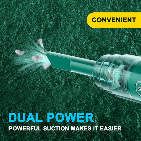 Newly Upgraded Model, Portable Cordless Handheld Vacuum Cleaner, Cyclone Suction Cordless Vacuum Cleaner, Large Suction USB Fast Charging with Seam Brush Computer Cleaning Head Multi-purpose. Suitable for Car/office/home, Labor Day Gift