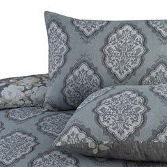 Luxurious 4pcs Bedding - Soft & Breathable Royal Floral Print Duvet Cover, Flat Sheet, And Pillowcases - Skin-Friendly Polyester Microfiber, Machine Washable - Perfect for All Season | Available in all sizes Single, double & king |