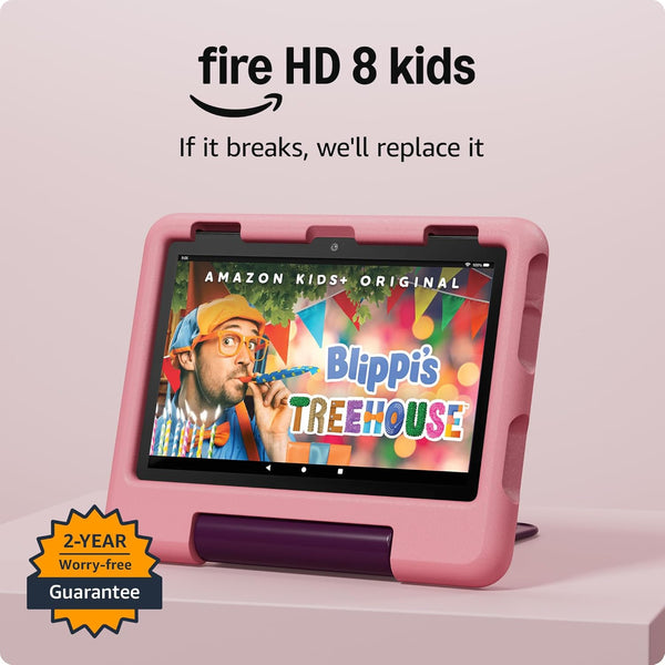 Amazon Fire HD 8 Kids Tablet (Newest Gen), Ages 3–7 | 3 GB Memory, Includes Ads-Free Books, Games and Videos That Children Love, 8