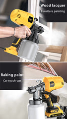 High Pressure and Low Flow HVLP Spray Gun, Suitable for Indoor and Outdoor Walls, Wood, Fences, Decks, Furniture - Including Adjustable Spray Mode and Ergonomic Design, Simple, Portable and Wireless, Suitable for Family Christmas Gifts.