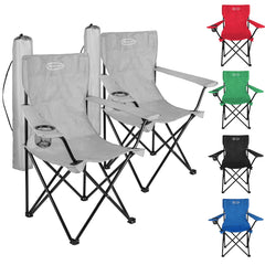 Set of 2 Camping Chairs Portable Folding Lightweight Outdoor Garden Beach Picnic Chair