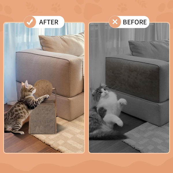 Cat Scratcher with Hanging Toy Sisal Ball Cat Scratching Board Durable Board Pads prevents Furniture Damage