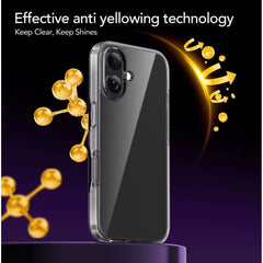 TVELO Clear Phone Case for iPhone 17, iphone 17 air, iphone 17 pro, iphone 17 pro max, Transparent Slim Fit Hard Protective Cover, Shockproof Mobile Case black greay