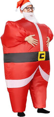 Inflatable Christmas Costume for Adult Blow up Santa Claus Elf Snowman Ginger Bread Man Costum Xmas Funny Fancy Dress