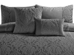 Damask Velvet Duvet Cover Set – Luxury Soft Velvet Fabric with Elegant Pattern, Warm and Cozy Bedding Set, Durable and Easy Care