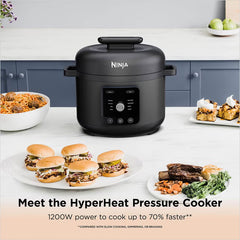 Ninja PC201UK Hyperheat 6L 9-In-1 Pressure & Rice Cooker in Black
