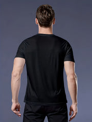 10pcs Wine Red, Army Green, Navy Blue, Khaki, Black, White, Gray, Wine Red, Black, White Mixed Colors, Ultra-Light Men's Crewneck T-Shirt - Quick-Dry, Breathable, Moisture-Wicking Shirt for Fitness, Gym, and Running, Lightweight and Comfortable