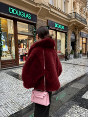 Faux Winter Warm Fashion Plush Top Short Coat for Women