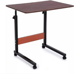 [Versatile Comfort] Adjustable Height Rolling Folding Desk Laptop Desk Folding Laptop Desk Wheels for Easy Mobility, Perfect for Bedroom, Living Room, Outdoor Office & Study Use, Bedroom Desk | Modern Aesthetic | Wood Fiberboard Desk
