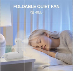 [Mini USB Fan & Light] Portable 3-Speed Handheld Fan | Illuminated Night Light, MINI Power Bank, 2000mAh Lithium Battery, USB Charging, Foldable Design | Home, Office, Outdoor, Travel, Gift for Female Friends