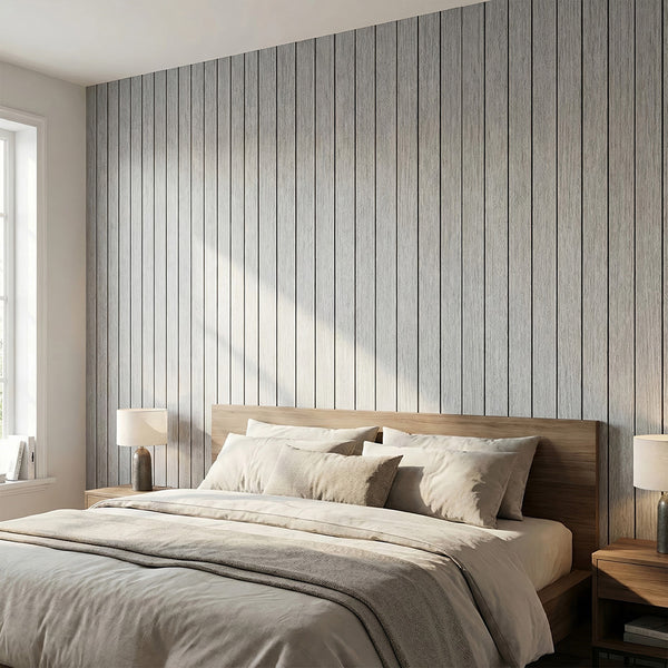 1pc 3D Imitation Wood Grain Grille Wall Panels, 300*40cm, Self-adhesive Vertical Stripe Wall Stickers, Peel and Stick, TV Background Decoration Stickers for Bedroom and Living Room, Kitchen and Bathroom Wall Renovation Stickers, Ideal for Renovating Livin