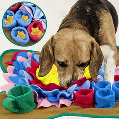 Pet Dog Snuffle Mat Sniffing Treat Foraging Puzzle Feeder Toy Nose Training Pad