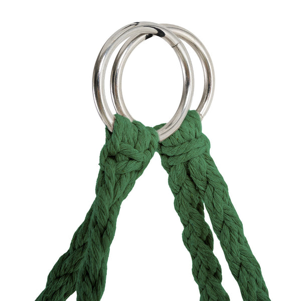 Courtyard Woven Hanging Basket, Hanging Cotton Rope Iron Ring Hanging Chair, Balcony Rocking Chair, Suitable for Indoor, Outdoor, Home, Balcony, Courtyard, Garden, Maximum Load Capacity: 200kg, Material: Iron Ring, Cotton Rope (No Include Cushion)