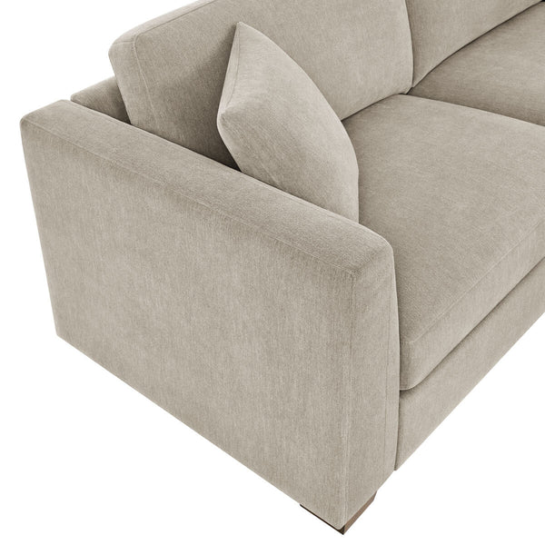 Thomasville Walsen Grey Fabric Corner Sofa with Storage Ottoman